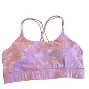 Zyia Active Lavender Purple Floral Strappy Cross Back Sports Bra Womens Plus XXL
